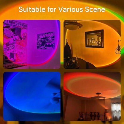 Multicolor Sunset Projector Lamp With Remote & APP Control - 16 Colors & 16 Dynamic Modes, Dimmable LED Night Light For Bedroom, Party, Photography Decor,Romantic Dates & Gifts