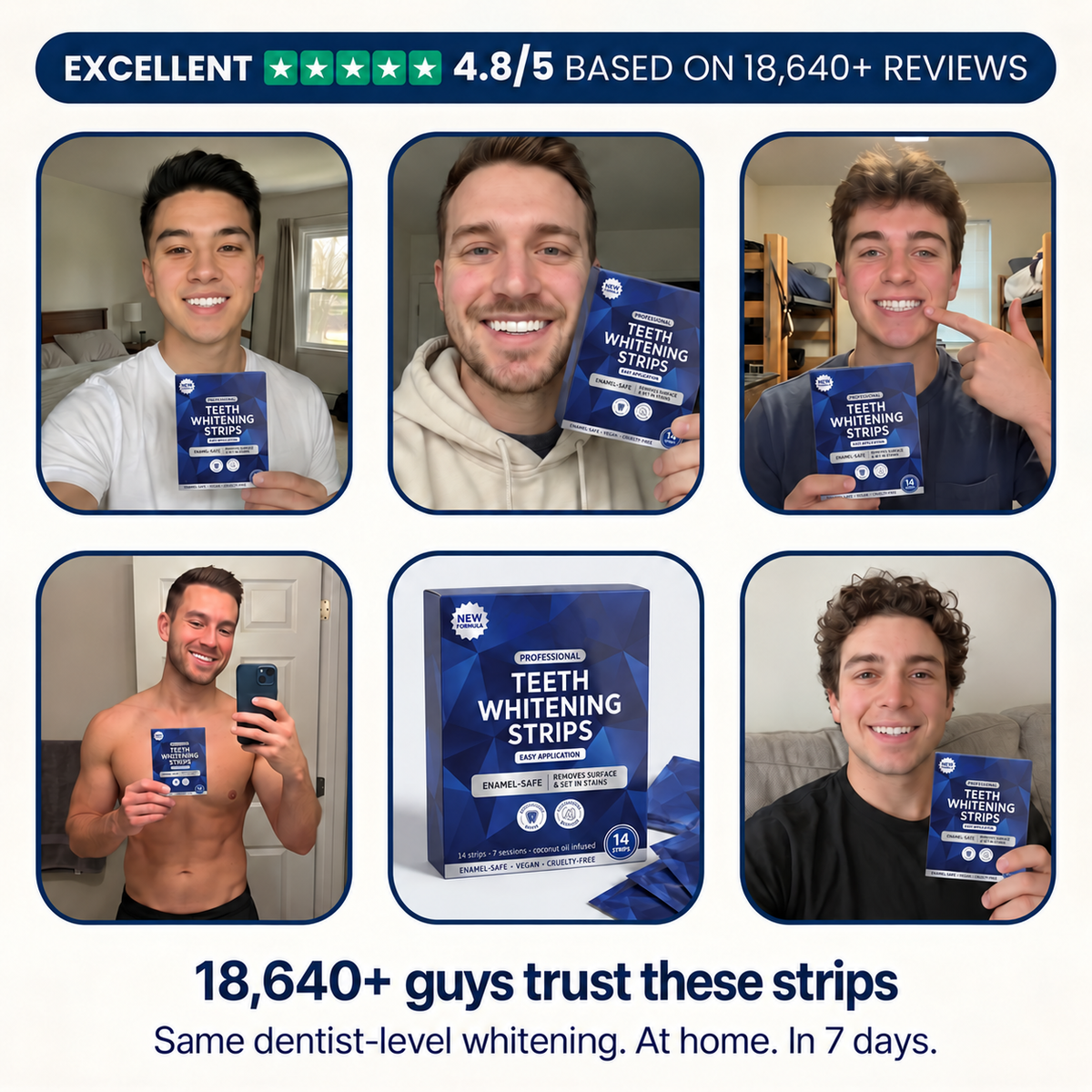 Instant Whitening Strips – 14 Strips